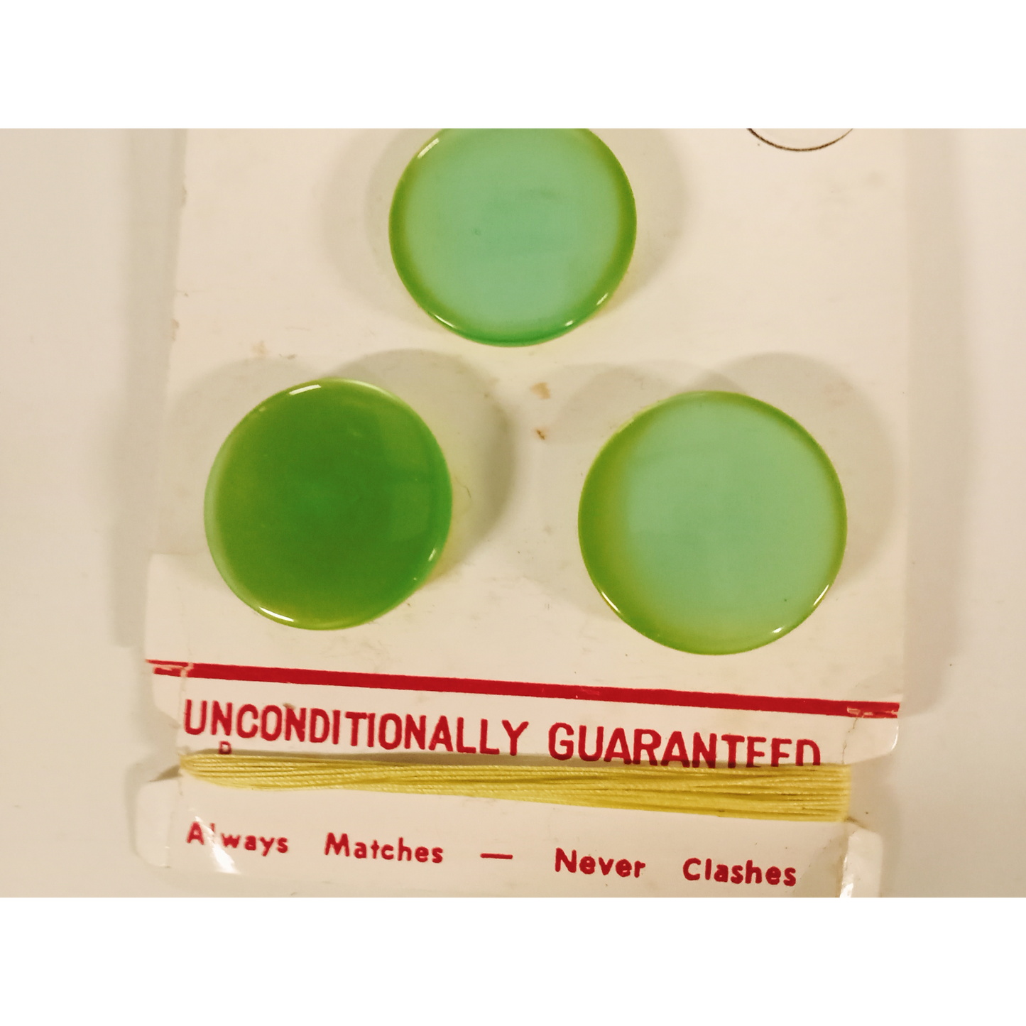 Lime green shank button