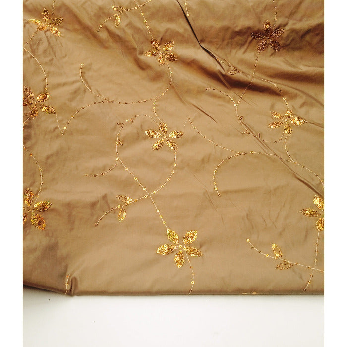 Embroided taffeta fabric - sold by 1/2mtr