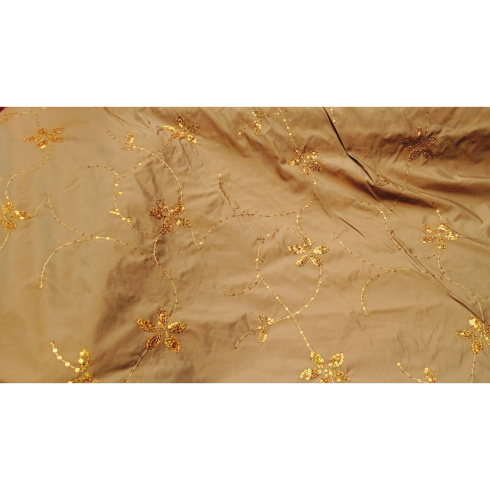 Embroided taffeta fabric - sold by 1/2mtr