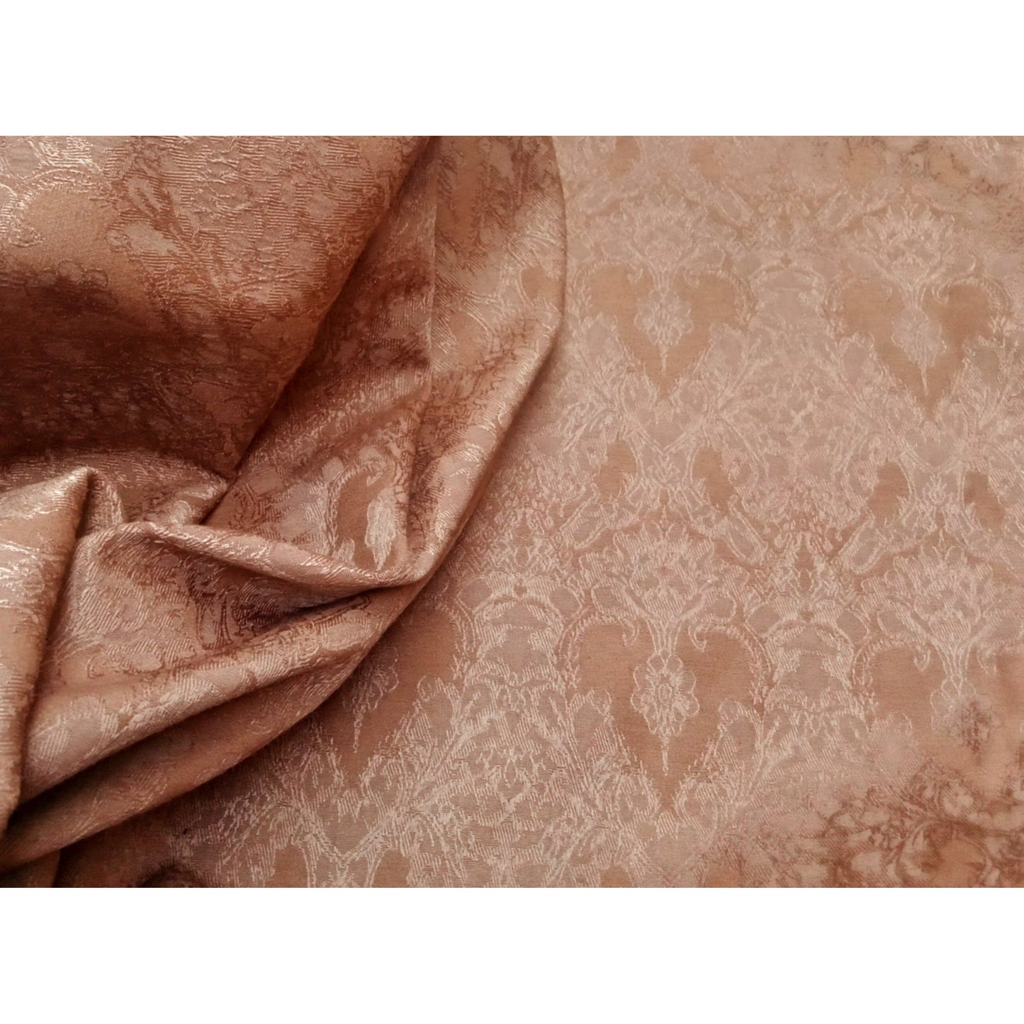 Monica - copper Jacquard woven suiting  fabric - sold by 1/2mtr