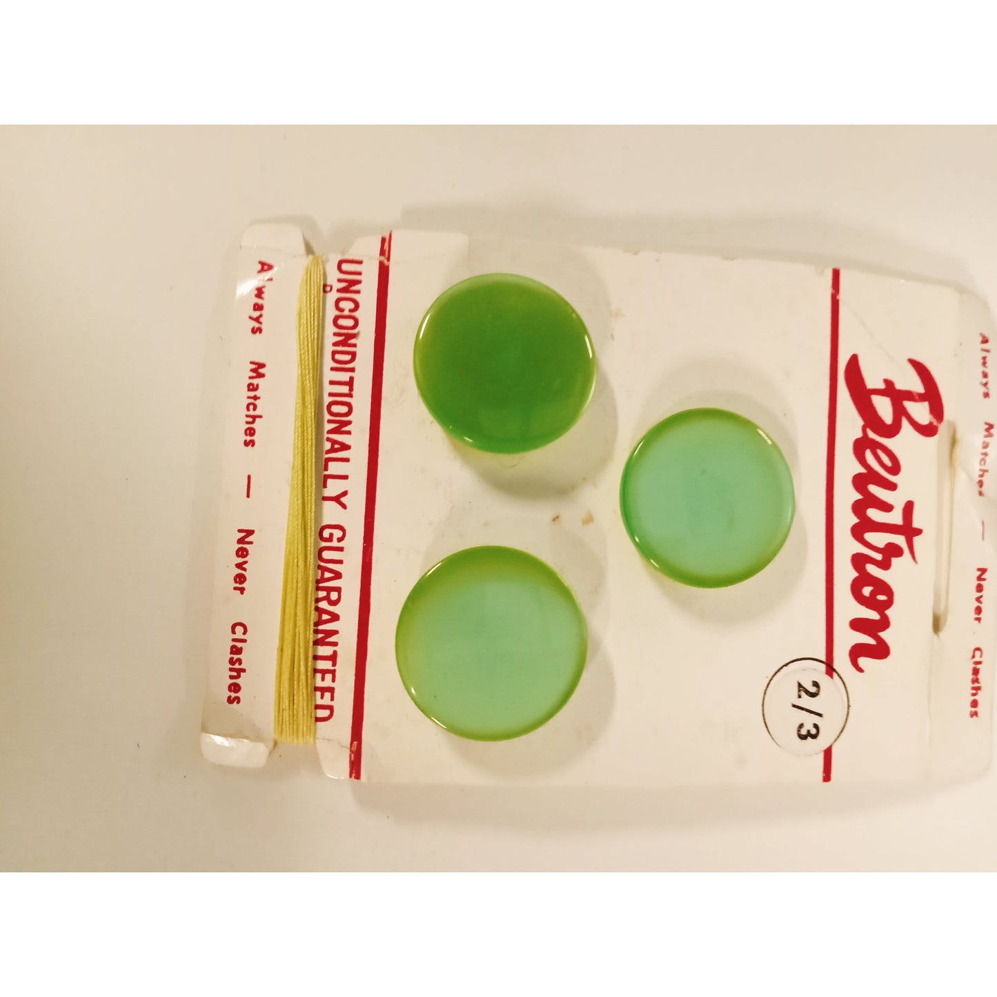 Lime green shank button
