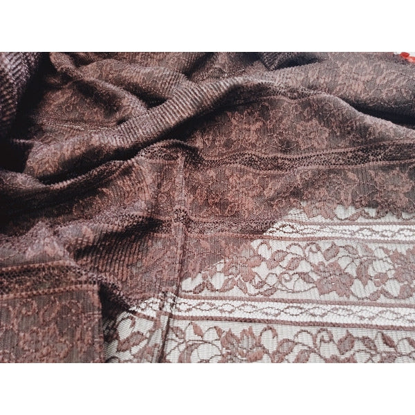 Nadine - stretch lace chocolate brown