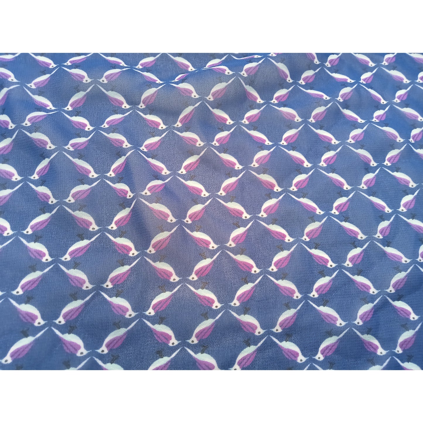 Criss cross printed chiffon