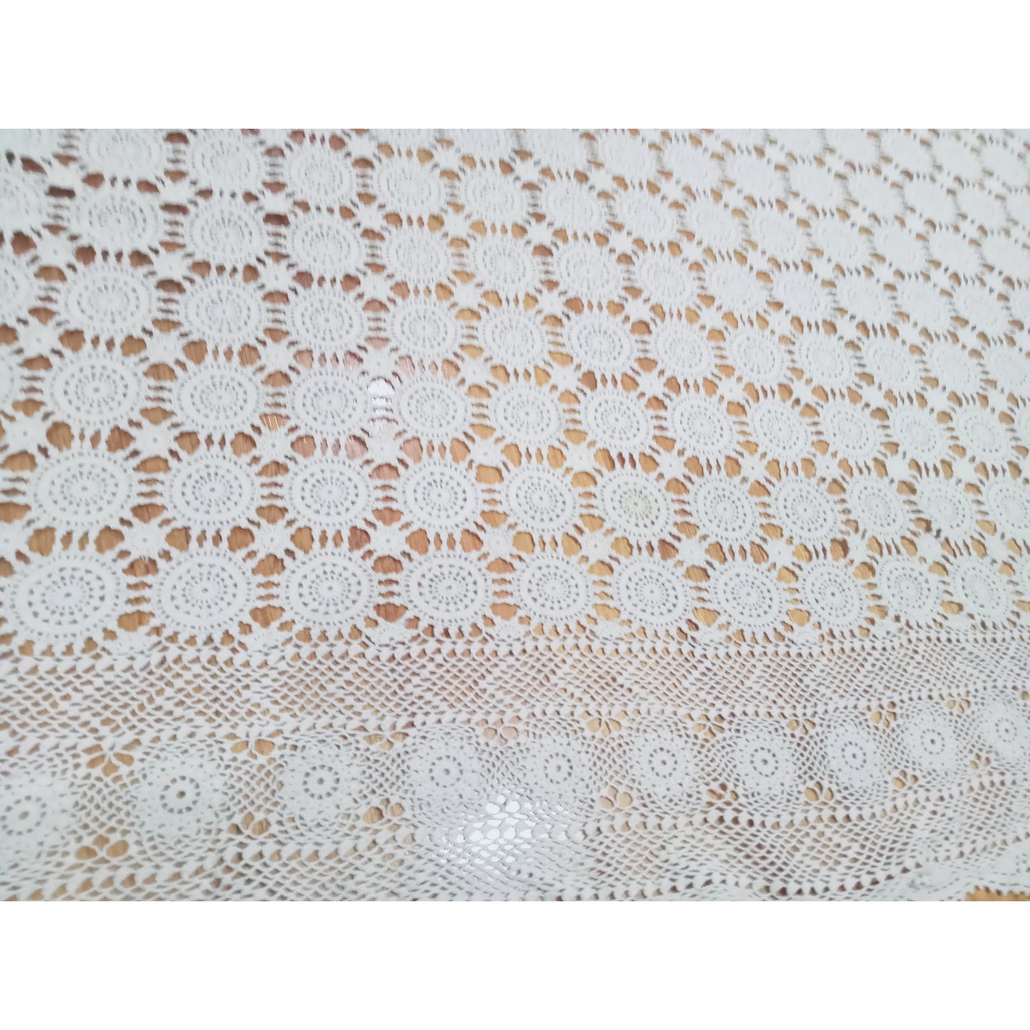 crochet white table cloth
