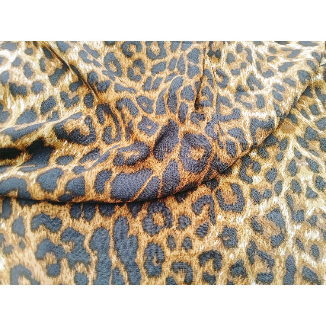 Leopard printed faille fabric - 2.00mtrs