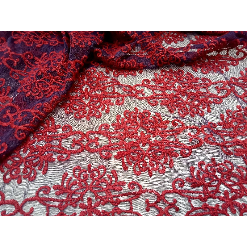 Debutante - embroidered lace - sold by 1/2mtr