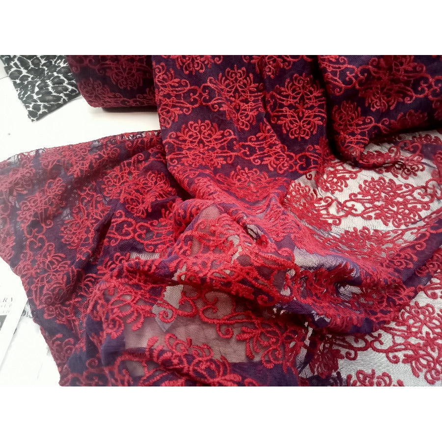 Debutante - embroidered lace - sold by 1/2mtr