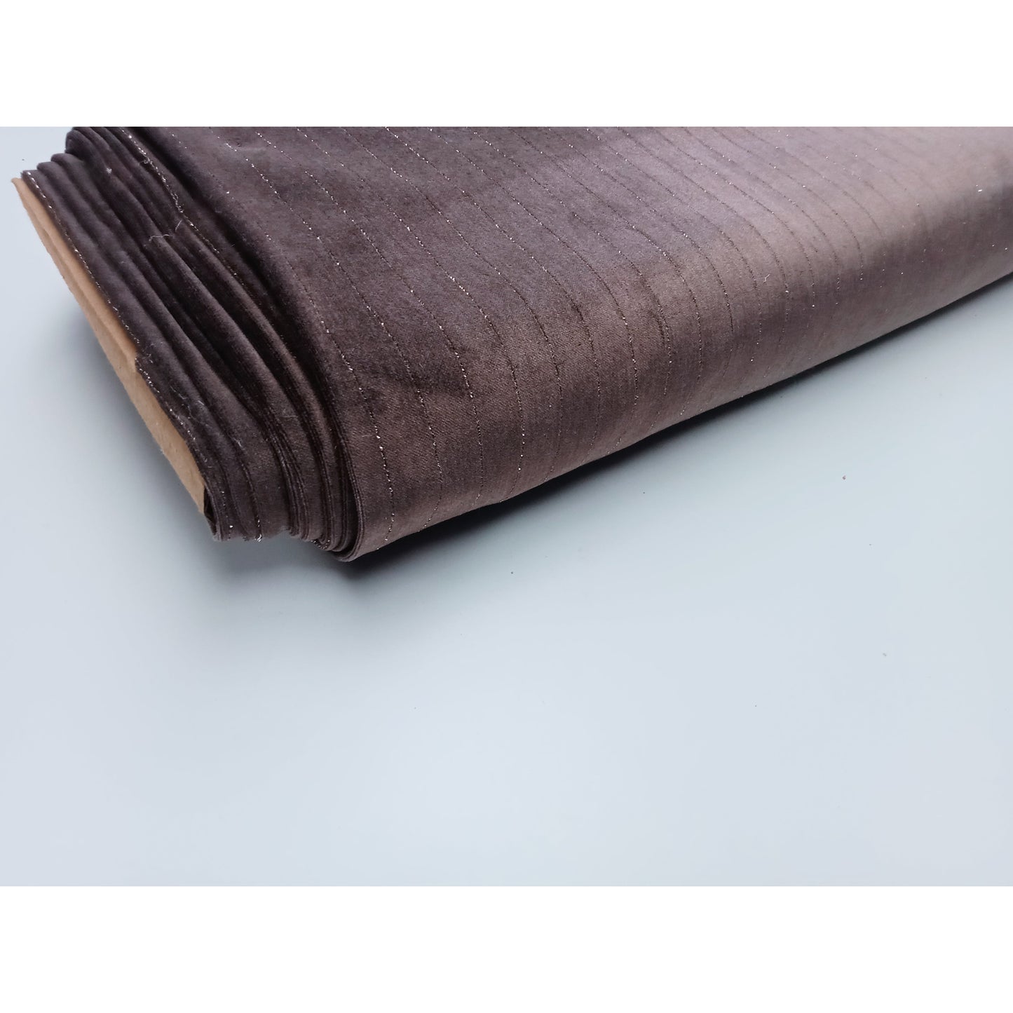 pinstripe stretch cotton suede design fabric - sold by 1/2mtr