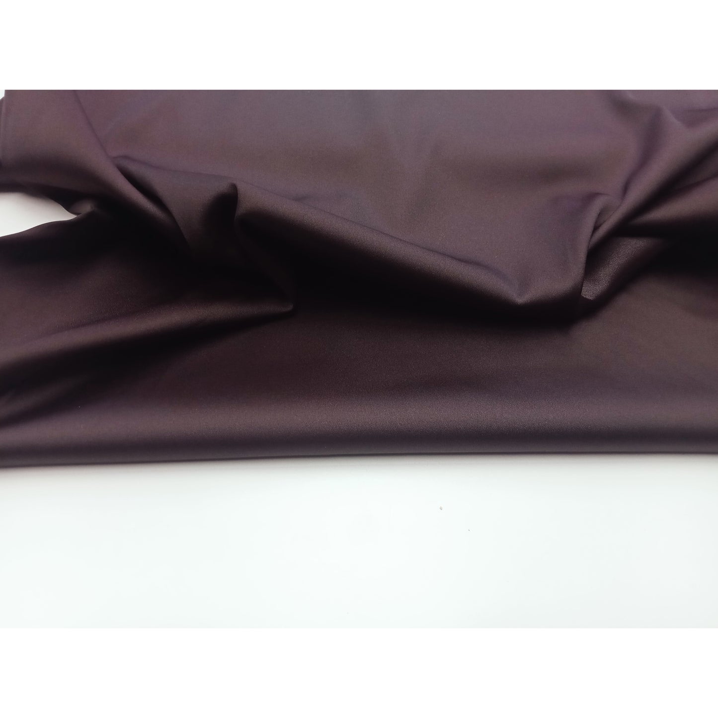 Stretch satin fabric - chocolate brown - sold by 1/2mtr