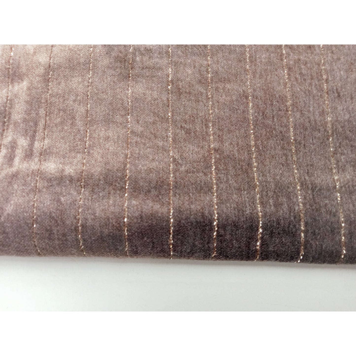 pinstripe stretch cotton suede design fabric - sold by 1/2mtr