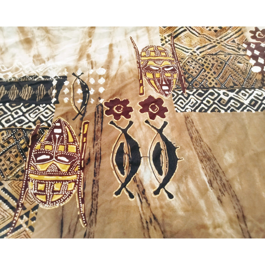 Tribal printed stretch mesh -sold by 1/2mtr