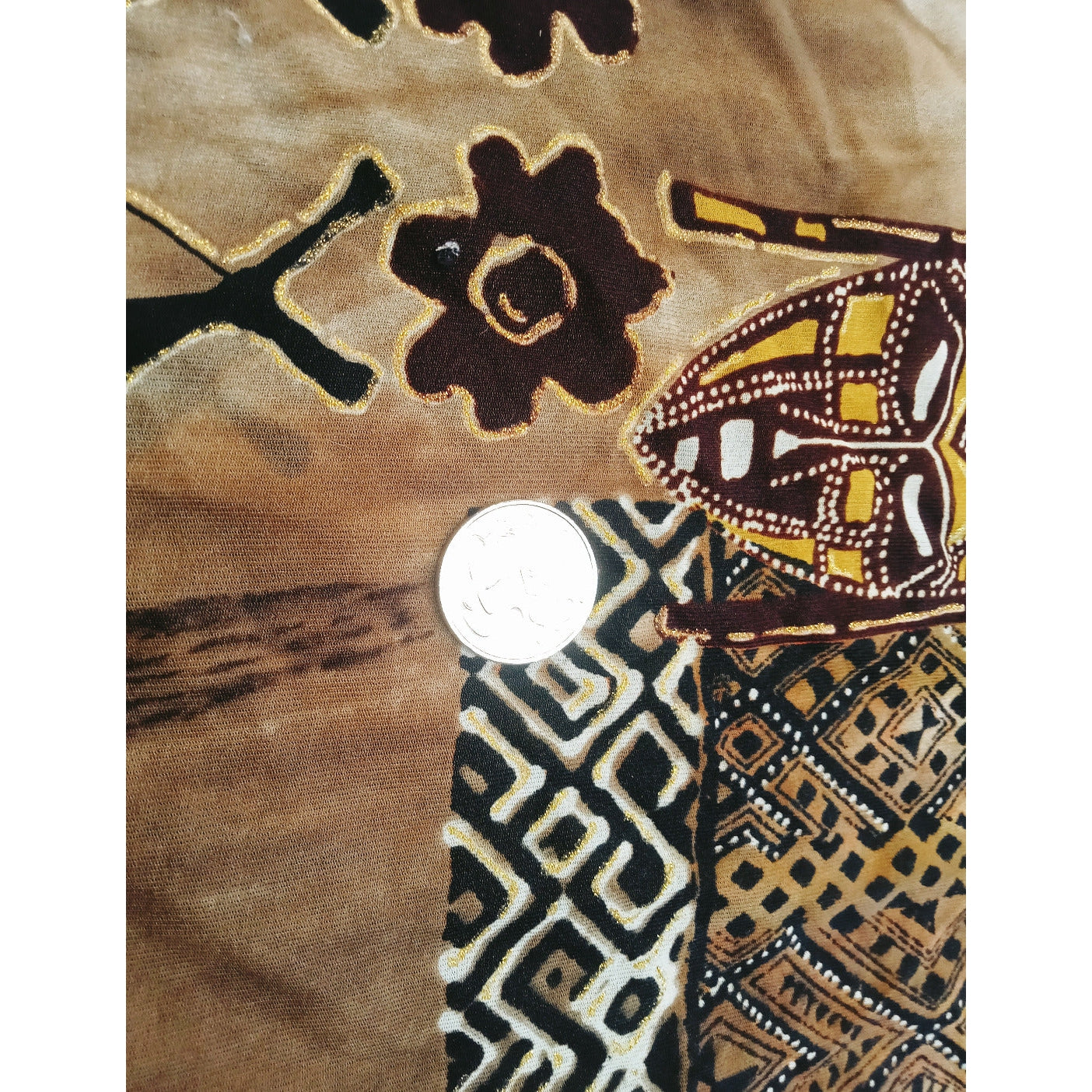 Tribal printed stretch mesh -sold by 1/2mtr