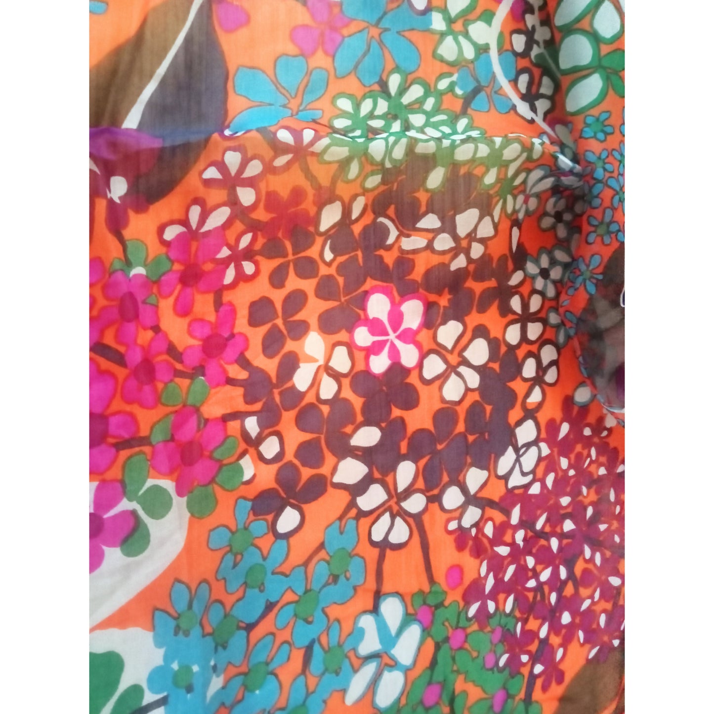 Vanessa - floral printed silk organza - sold by 1/2mtr