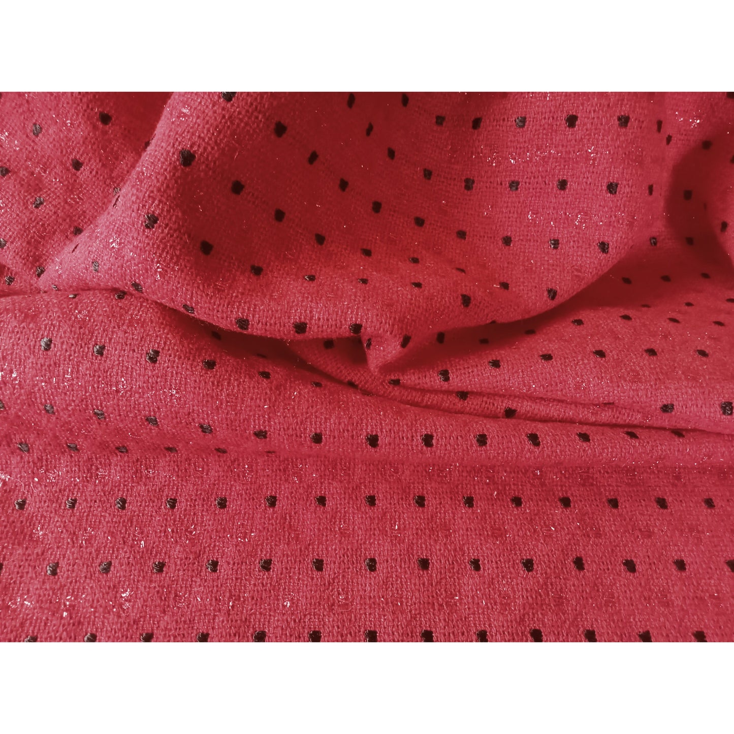 Tiny square - lurex yarn woven fabric -3.00mtrs