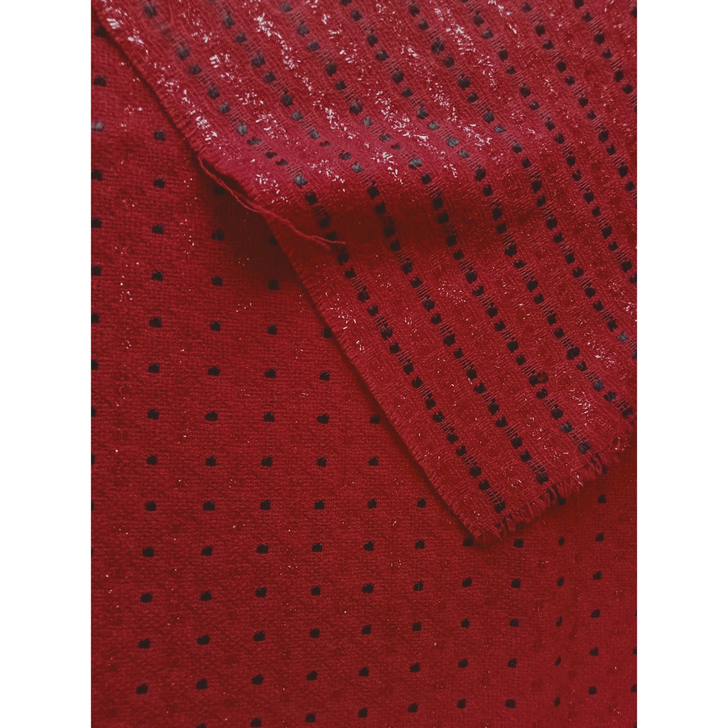Tiny square - lurex yarn woven fabric -3.00mtrs