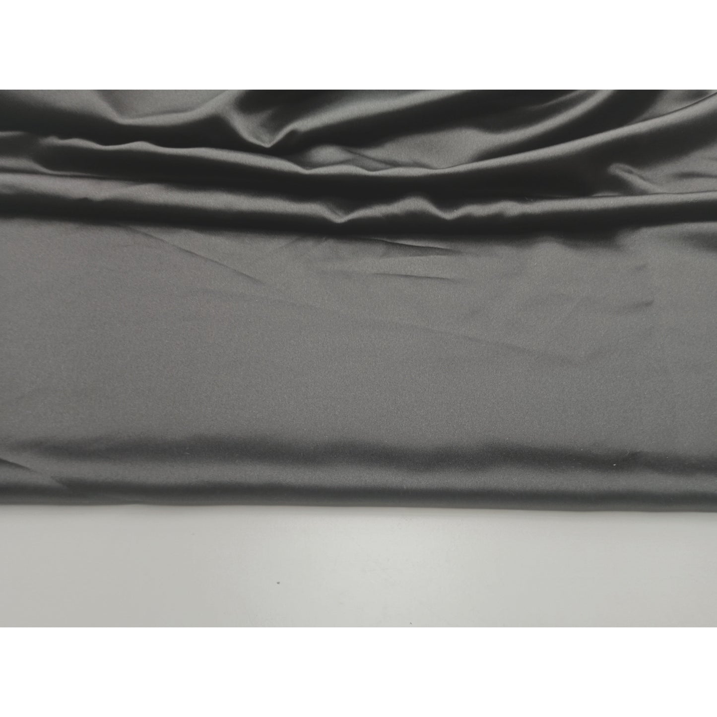 Shelby - stunning black delusted satin - sold by 1/2mtr