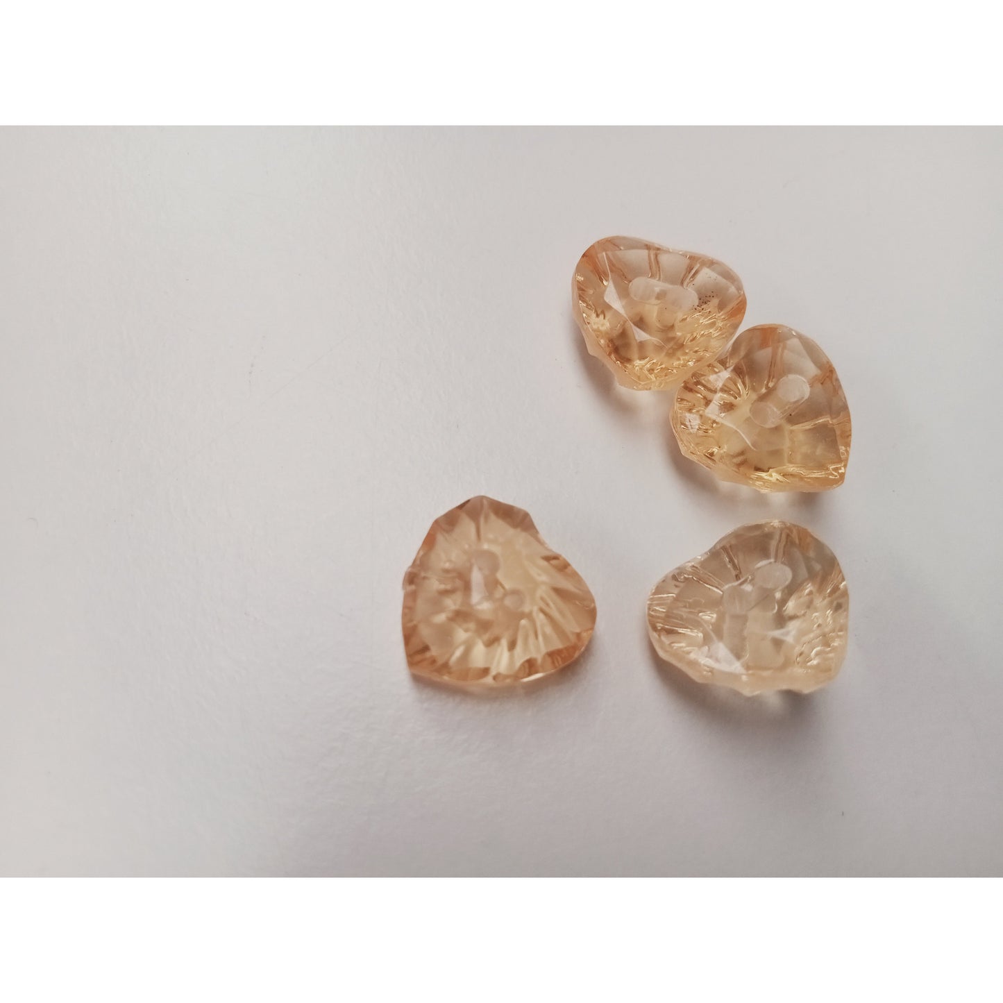 Heart shape glass buttons - 4