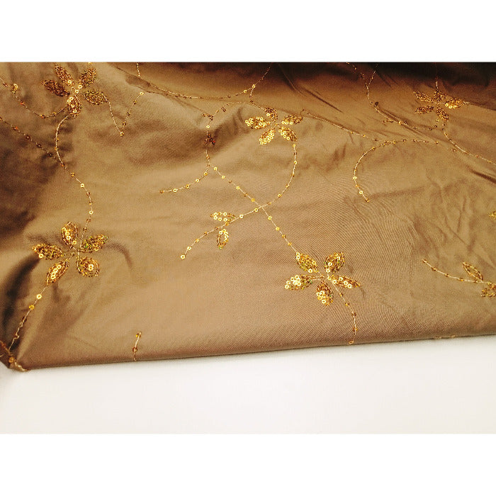 Embroided taffeta fabric - sold by 1/2mtr