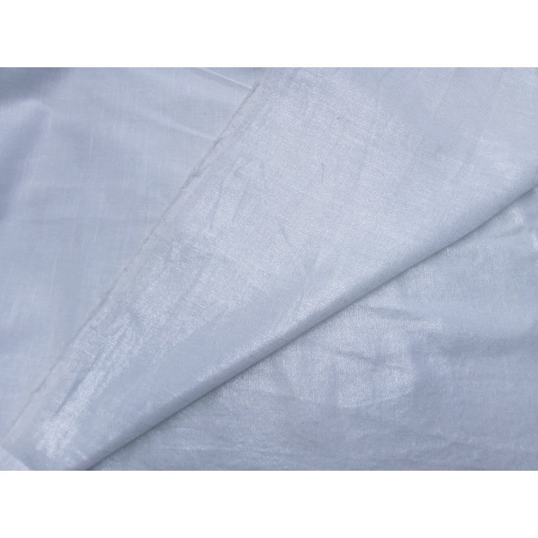 Indi white - shimmer cotton/linen woven fabric - sold by 1/2mtr