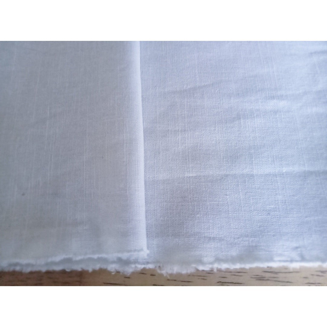 Indi white - shimmer cotton/linen woven fabric - sold by 1/2mtr