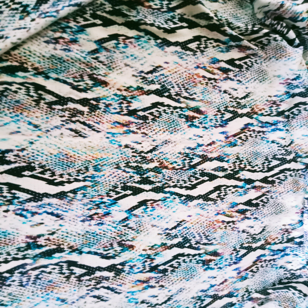 snake inspired printed faille - sold by 1/2mtr