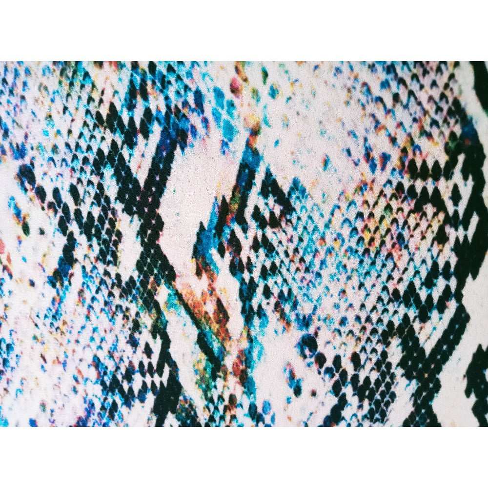 snake inspired printed faille - sold by 1/2mtr