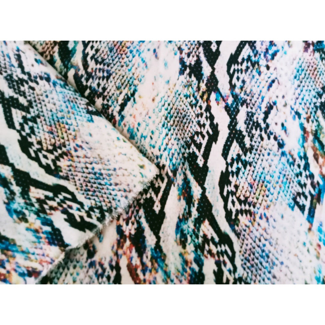 snake inspired printed faille - sold by 1/2mtr