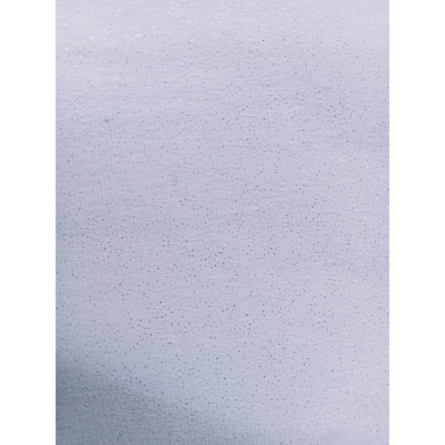 Capri-white silver foil jersey - sold by 1/2mtr