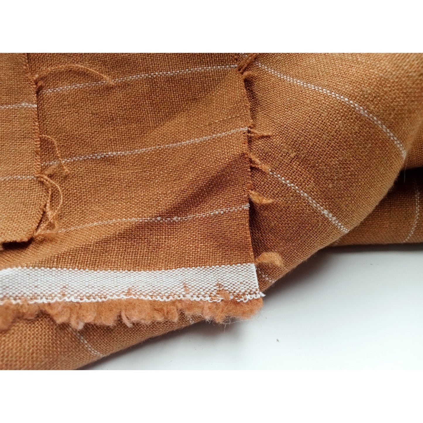 pinstripe cotton linen woven fabric - sold by 1/2mtr