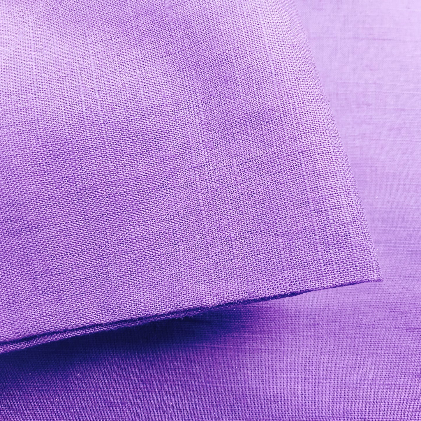Indi - purple woven cotton linen shimmer - sold by 1/2mtr