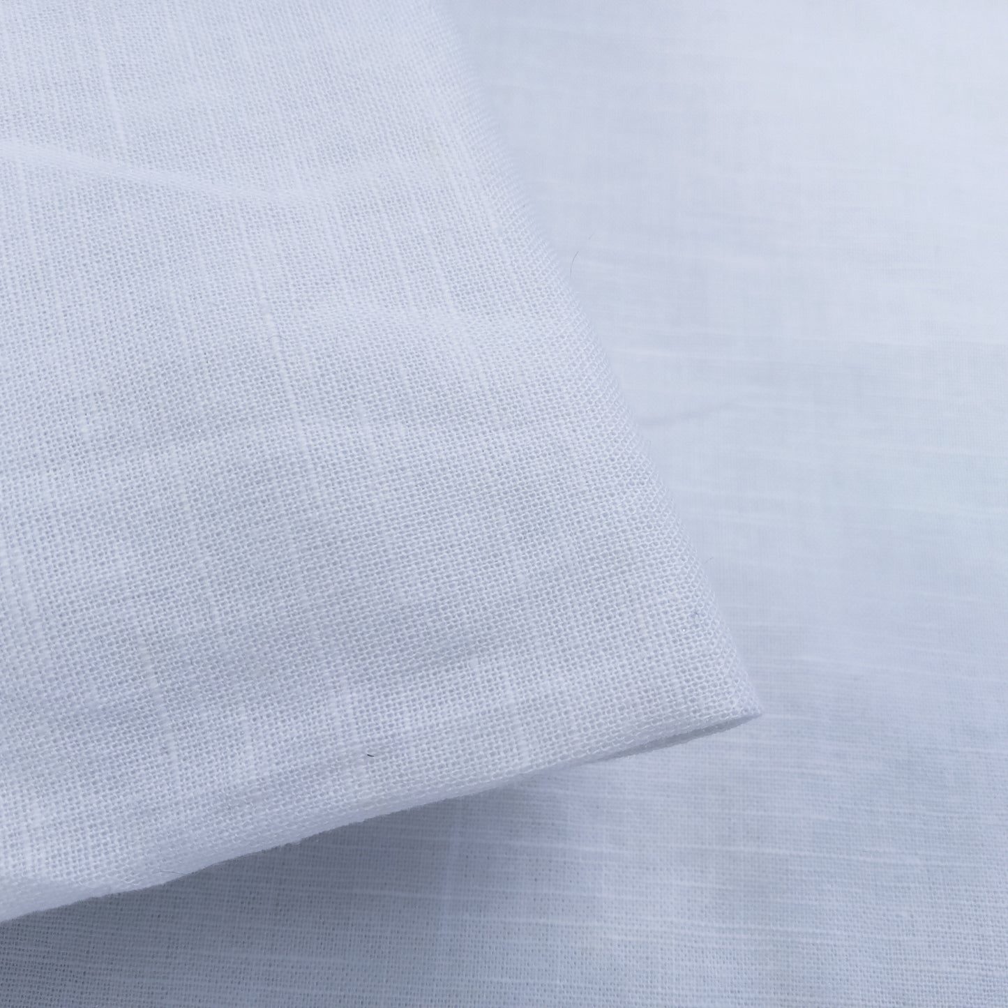 Indi white - shimmer cotton/linen woven fabric - sold by 1/2mtr