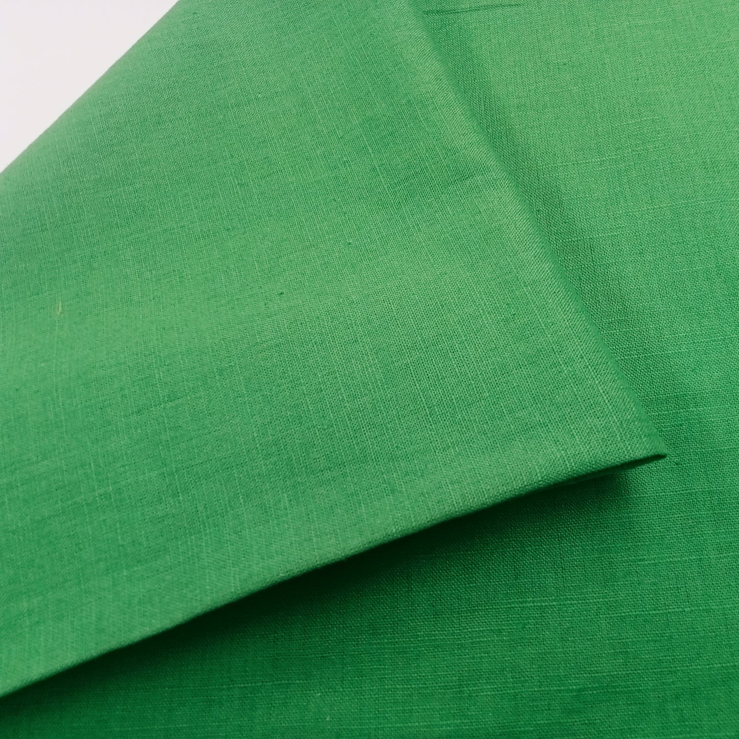 Indi green cotton/linen shimmer woven fabric -sold by 1/2mtr
