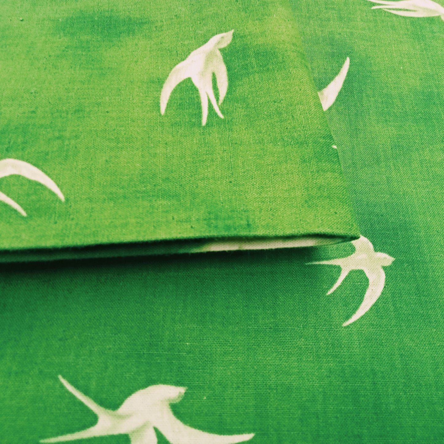 Doves - woven cotton/linen