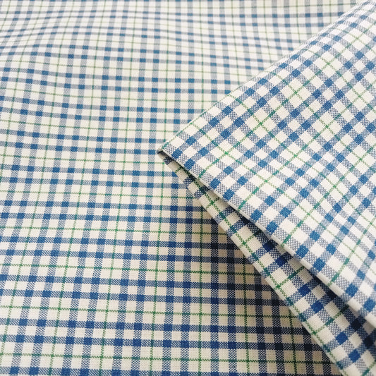 Cotton/linen woven check fabric - sold by 1/2mtr