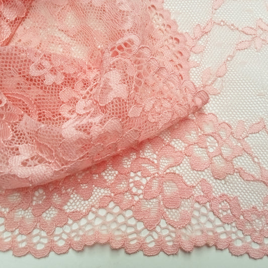 Scalloped edge stretch lace- sold by 1/2mtr