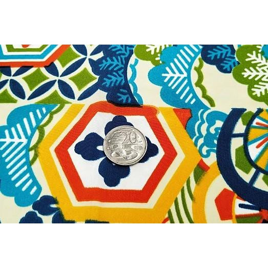 Pentagon - printed faille fabric