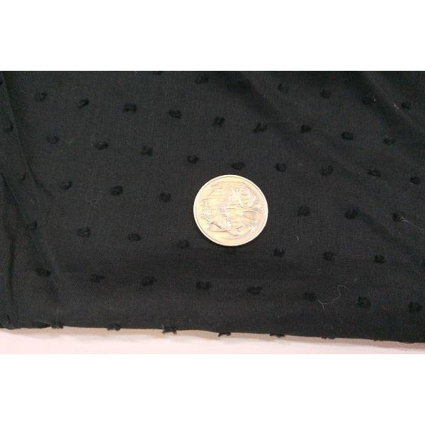 dobby woven cotton voile - black