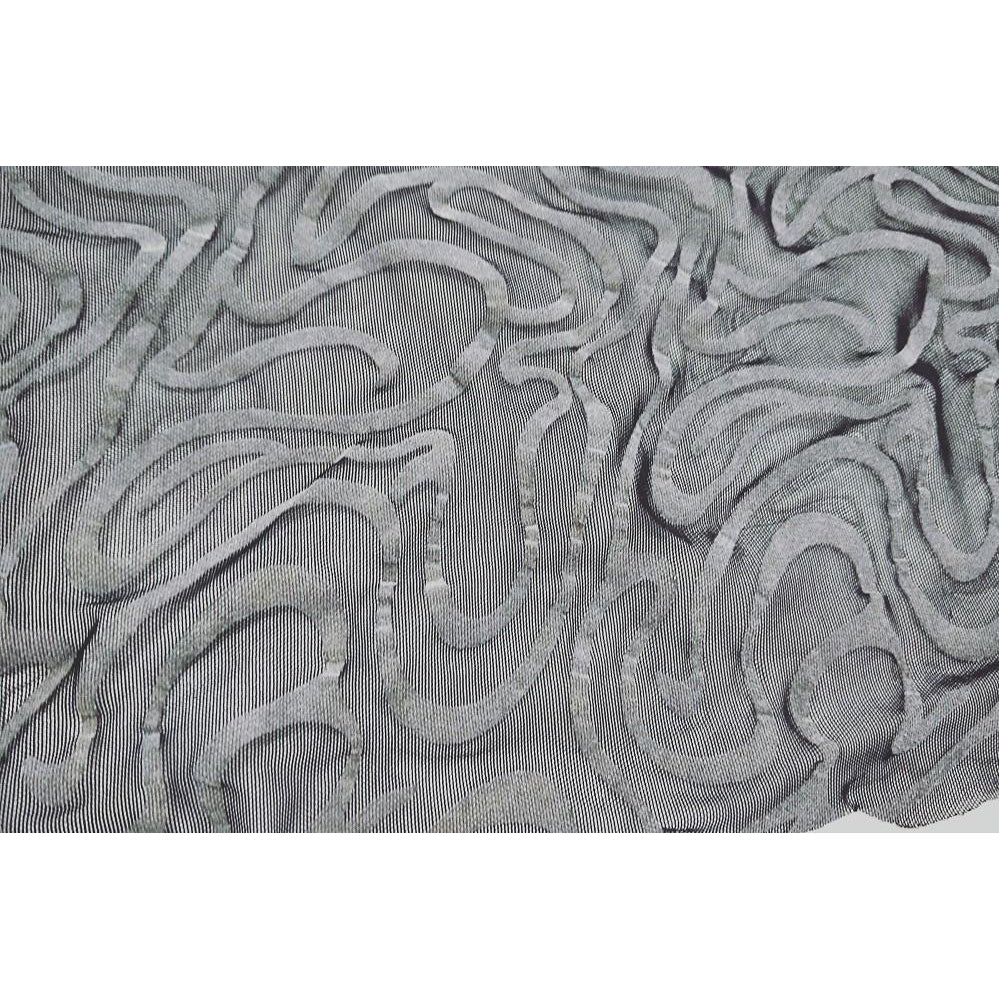 Renata - flocked swirl stretch mesh