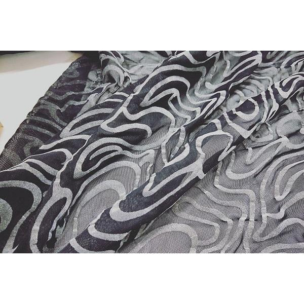 Renata - flocked swirl stretch mesh