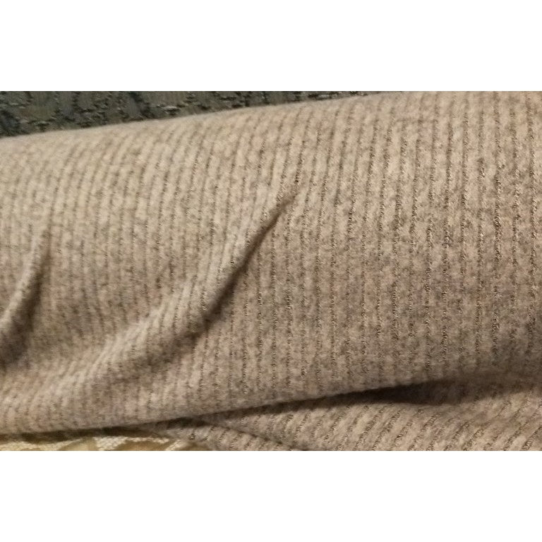 oatmeal -Ribbed knit - sold by 1/2mtr