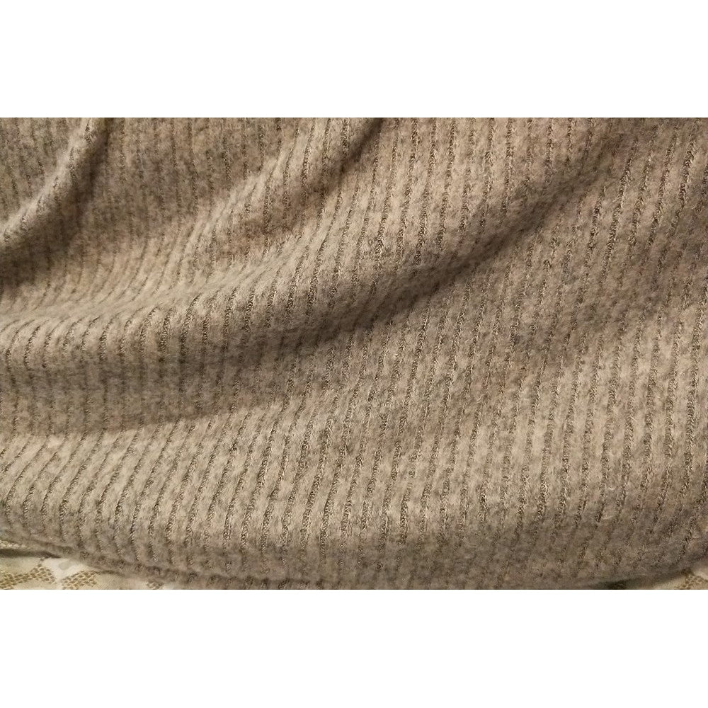 oatmeal -Ribbed knit - sold by 1/2mtr