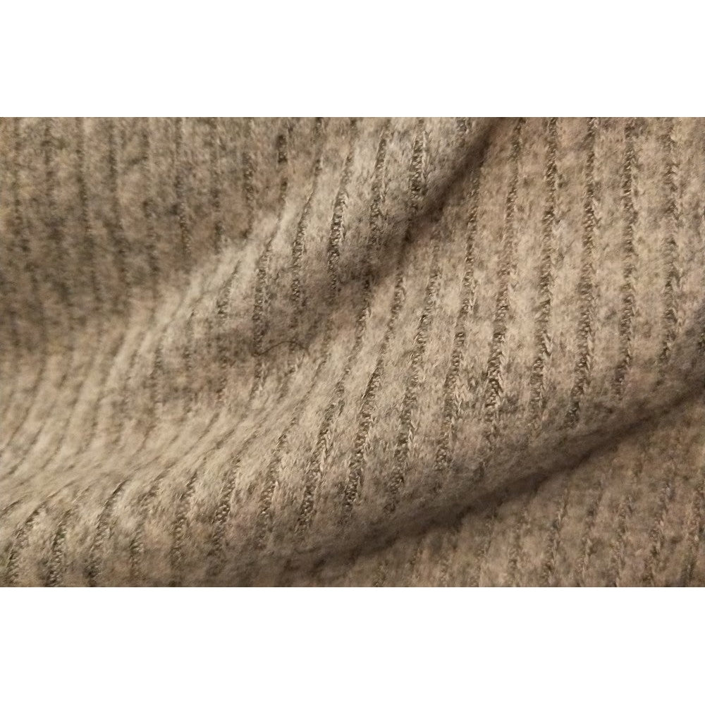 oatmeal -Ribbed knit - sold by 1/2mtr