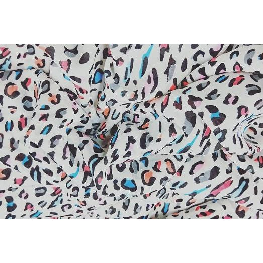 leopard printed cotton voile