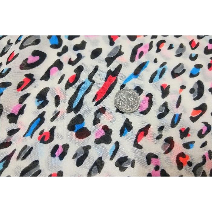 leopard printed cotton voile