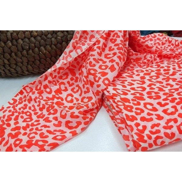 leopard printed cotton voile