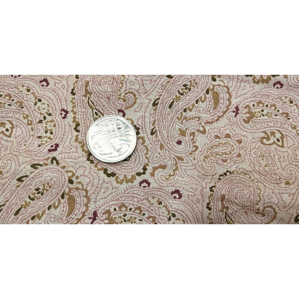 Paisley printed woven cotton fabric - sold by 1/2mtr