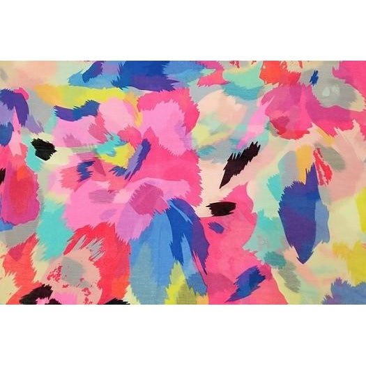 Bright and bold printed cotton voile