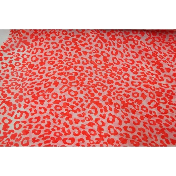 leopard printed cotton voile