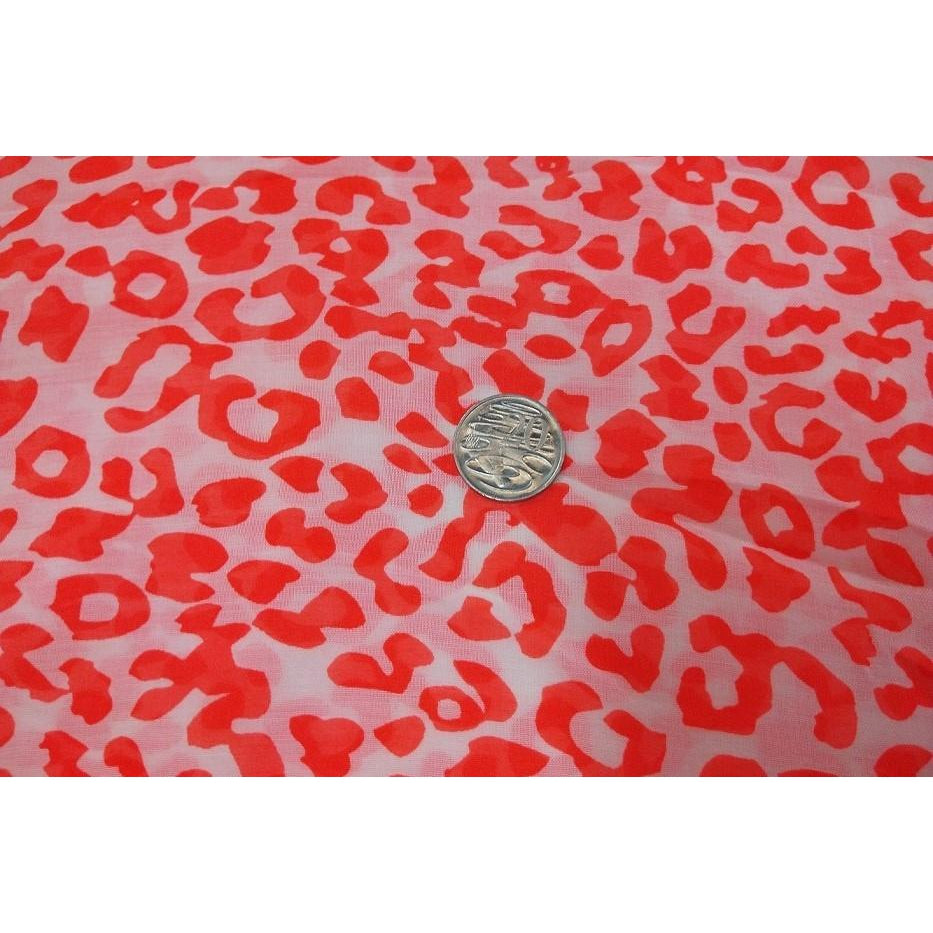 leopard printed cotton voile
