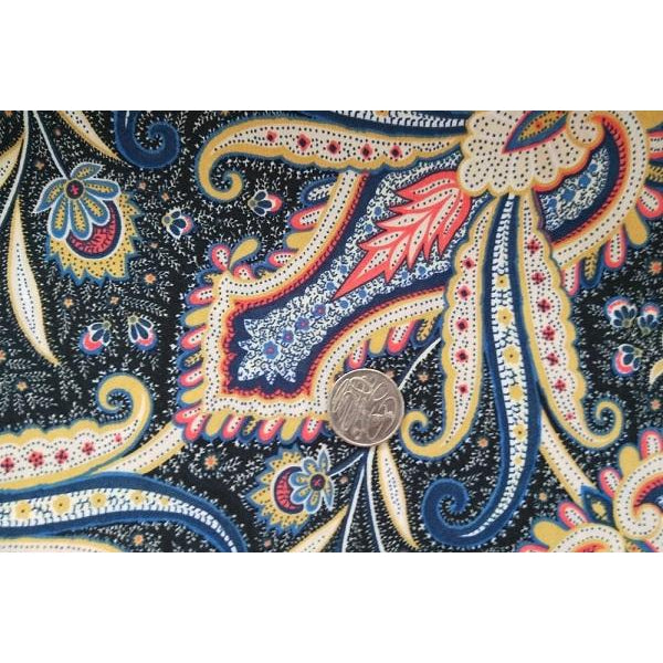 Paisley printed woven fabric - sold by 1/2mtr